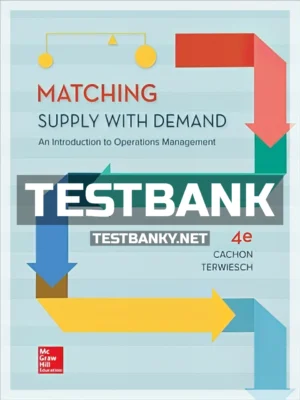 Test Bank for Matching Supply with Demand 4th Edition Cachon ISBN 9780078096655