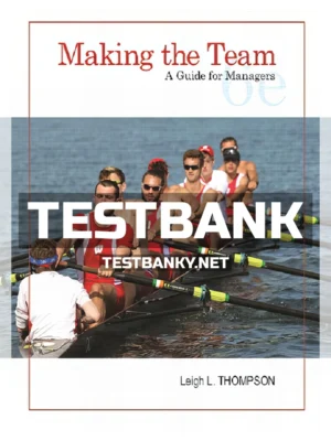 Test Bank for Making the Team A Guide for Managers 6th Edition Thompson ISBN 9780134484204