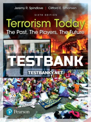 Test Bank for Terrorism Today The Past The Players The Future 6th Edition Spindlove ISBN 9780134549163
