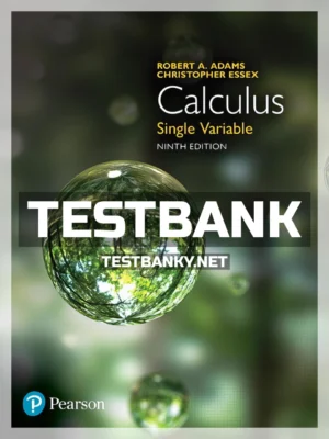 Test Bank for Calculus Single Variable 9th Canadian Edition Adams ISBN 9780134579801