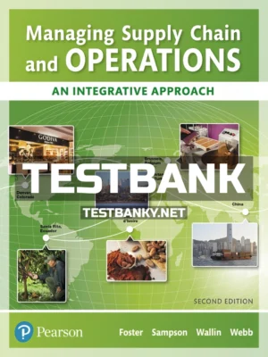 Test Bank for Managing Supply Chain and Operations An Integrative Approach 2nd Edition Foster ISBN 9780134739830