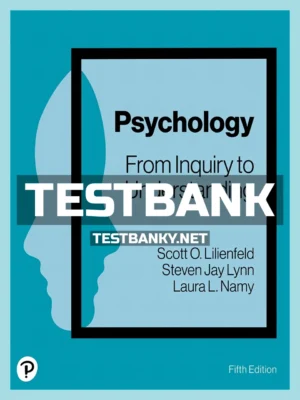 Test Bank for Psychology From Inquiry to Understanding 5th Edition Lilienfeld ISBN 9780137869589