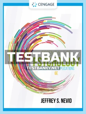 Test Bank for Essentials of Psychology Concepts and Applications 6th Edition Nevid ISBN 9780357375587