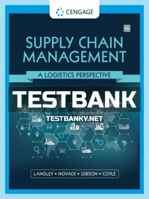 Test Bank for Supply Chain Management A Logistics Perspective 11th Edition Langle ISBN 9780357442135