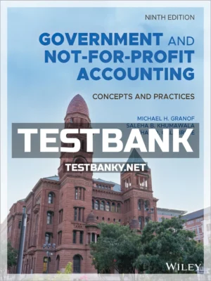 Test Bank for Government and Not for Profit Accounting Concepts and Practices 9th Edition Granof ISBN 9781119803898