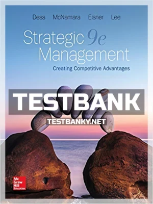 Test Bank for Strategic Management Text and Cases 9th Edition Dess ISBN 9781259813955
