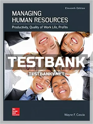 Test Bank for Managing Human Resources 11th Edition Cascio ISBN 9781259911927