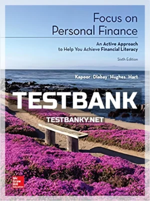 Test Bank for Focus on Personal Finance 6th Edition Kapoor ISBN 9781259919657