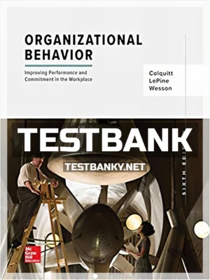 Test Bank for Organizational Behavior Improving Performance and Commitment in the Workplace 6th Edition Colquitt ISBN 9781259927669