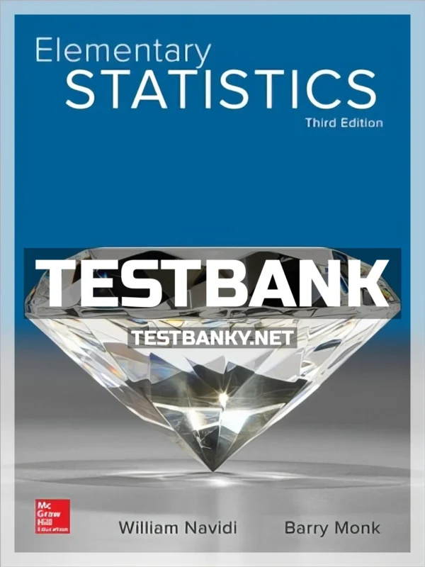 Test Bank for Elementary Statistics 3rd Edition Navidi ISBN 9781259969454