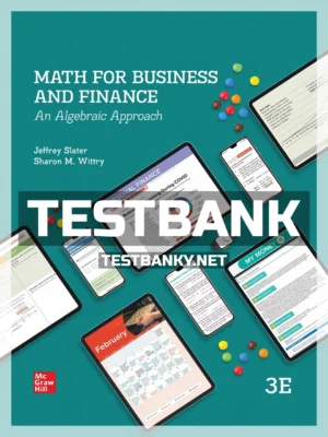 Test Bank for Math For Business and Finance 3rd Edition Slater ISBN 9781260716320