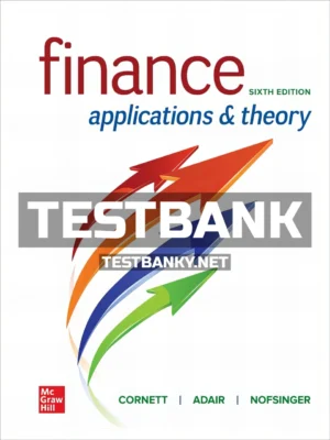Test Bank for Finance Applications and Theory 6th Edition Cornett ISBN 9781264101580