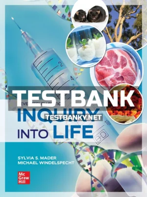 Test Bank for Inquiry into Life 17th Edition Mader ISBN 9781264155729