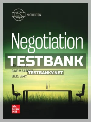 Test Bank for Negotiation 9th Edition Lewicki ISBN 9781265608750