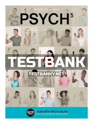 Test Bank for PSYCH 5 Introductory Psychology 5th Edition Rathus ISBN 9781305662704