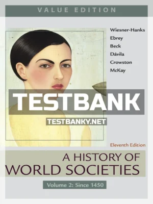 Test Bank for History of World Societies Value Edition Volume 2 Since 1450 11th Edition Wiesner Hanks ISBN 9781319059309