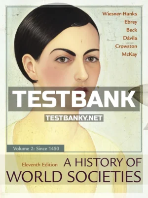Test Bank for History of World Societies Volume 2 11th Edition Wiesner Hanks ISBN 9781319069889