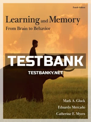 Test Bank for Learning and Memory From Brain to Behavior 4th Edition Gluck ISBN 9781319107383