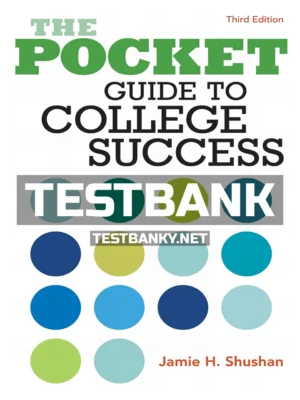 Test Bank for Pocket Guide to College Success 3rd Edition Shushan ISBN 9781319200763