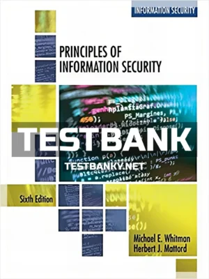 Test Bank for Principles of Information Security 6th Edition Whitman ISBN 9781337102063