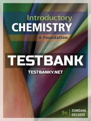 Test Bank for Introductory Chemistry 9th Edition Zumdahl ISBN 9781337399425