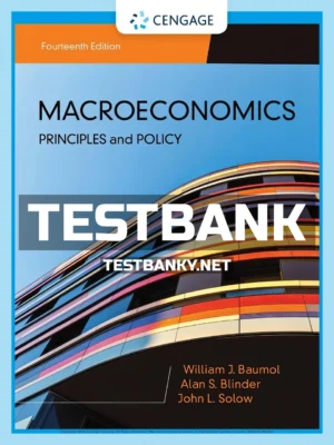 Test Bank for Macroeconomics Principles & Policy 14th Edition Baumol ISBN 9781337794985