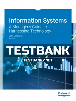 Test Bank for Information Systems Version 8 A Manager's Guide to Harnessing Technology 8th Edition Gallaugher ISBN 9781453397886