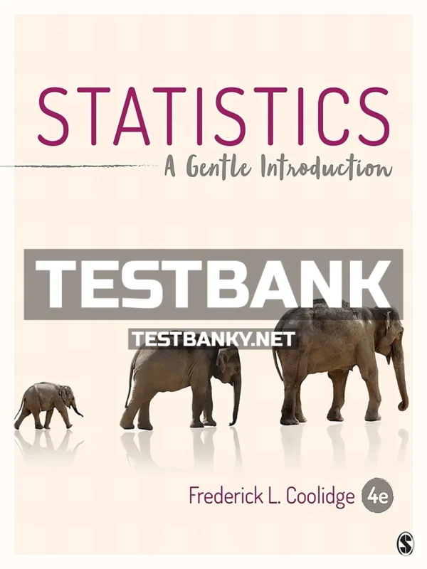 Test Bank for Statistics A Gentle Introduction 4th Edition Coolidge ISBN 9781506368436