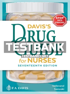 Test Bank for Davis's Drug Guide for Nurses 17th Edition Vallerand ISBN 9781719640053
