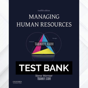 Test Bank for Managing Human Resources 12th US Edition by Jackson ISBN 9780190857561