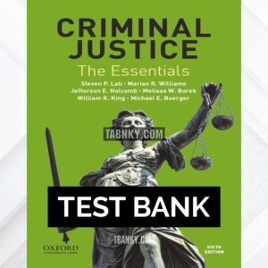 Test Bank for Criminal Justice The Essentials 6th US Edition by Lab ISBN 9780197546963