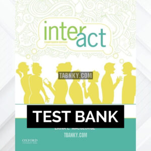 Test Bank for Inter-Act Interpersonal Communication Concepts Skills and Contexts 14th US Edition by Verderber ISBN 9780199398010