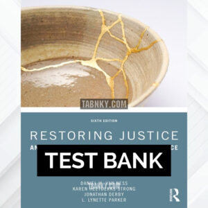 Test Bank for Restoring Justice 6th US Edition by Van Ness ISBN 9780367748333