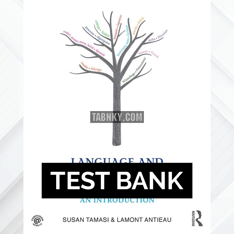 9780415806671-TEST-BANK Test Bank for Language and Linguistic Diversity in the US 1st US Edition by Tamasi ISBN 9780415806671
