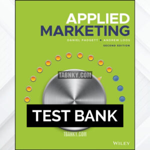 Test Bank for Applied Marketing 2nd US Edition by Padgett ISBN 9781119690610