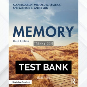 Test Bank for Memory 3rd US Edition by Baddeley ISBN 9781138326095