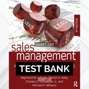Test Bank for Sales Management 9th US Edition by Ingram ISBN 9781138858022