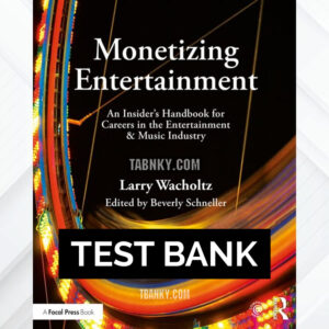 Test Bank for Monetizing Entertainment 1st US Edition by Wacholtz ISBN 9781138886018