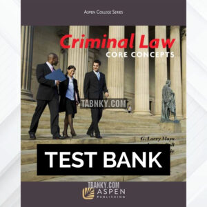 Test Bank for Criminal Law 1st US Edition by Mays ISBN 9781454841272
